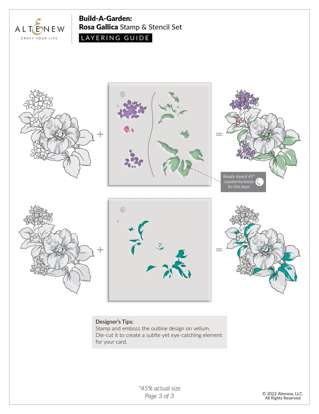 Altenew Build-A-Garden Set Build-A-Garden: Rosa Gallica