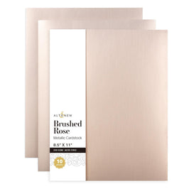 Ningbo Vivi Stationery & Gift Co.,Ltd Cardstock Brushed Rose Metallic Cardstock (10 sheets/set)