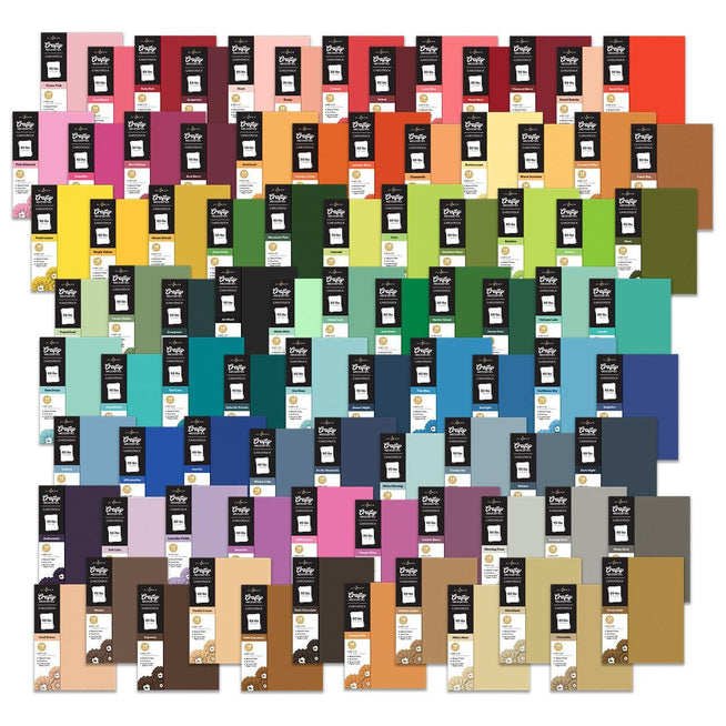 Altenew Crafty Necessities cardstock bundle featuring various colorful sheets for crafting and paper projects.