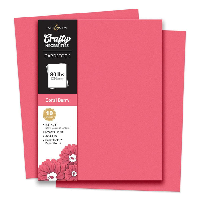 Altenew Crafty Necessities Cardstock Bundle showing colorful sheets of premium cardstock for crafting and scrapbooking projects.