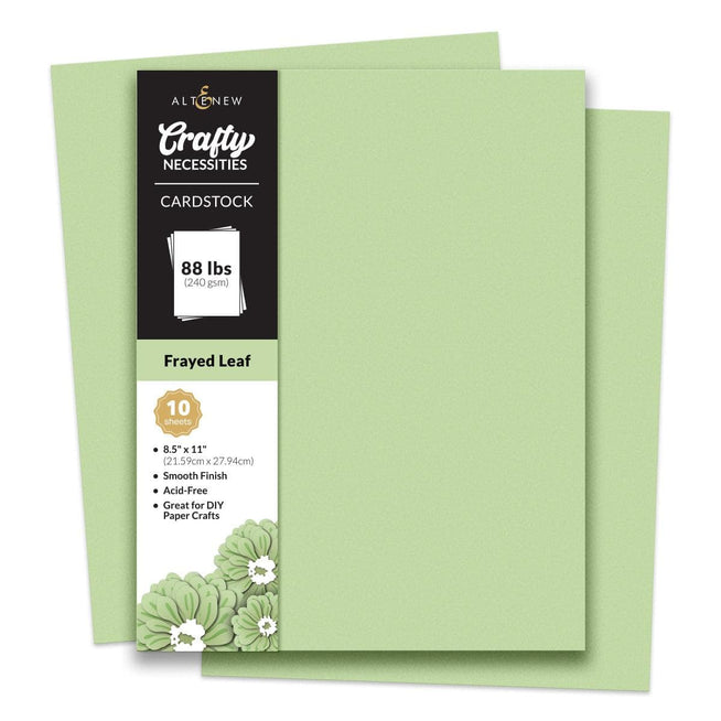 Altenew Crafty Necessities cardstock bundle featuring colorful, textured paper sheets for scrapbooking and craft projects.