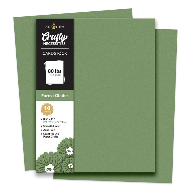 Altenew Crafty Necessities cardstock bundle with colorful, textured paper sheets for crafting and card-making projects.