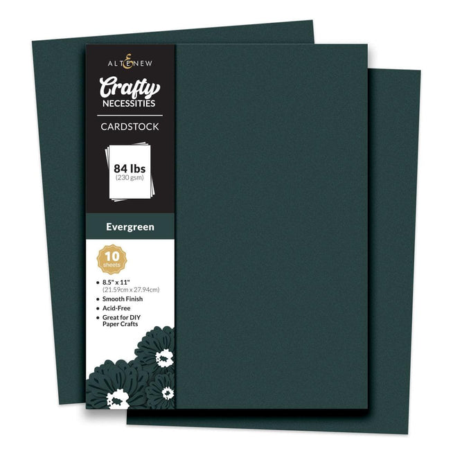 Altenew Crafty Necessities Cardstock Bundle featuring various colorful sheets for crafting and scrapbooking projects.