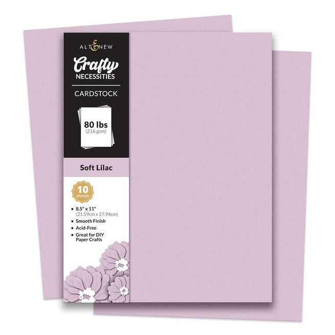 Altenew Crafty Necessities Cardstock Bundle showing various colorful sheets of sturdy paper for crafting and card making projects.