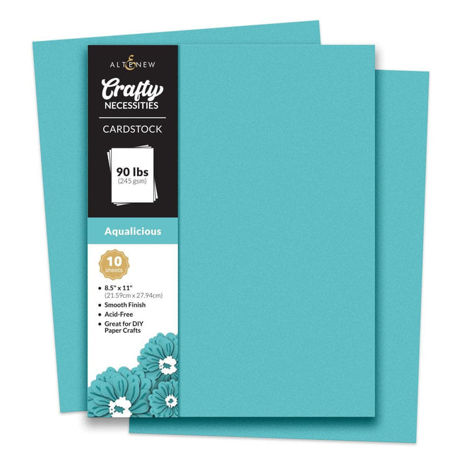 Altenew Crafty Necessities cardstock bundle featuring assorted colorful sheets for crafting and card-making projects.