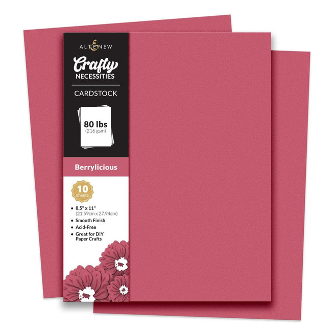 Altenew Crafty Necessities Cardstock Bundle featuring colorful, textured cardstock sheets for crafting and scrapbooking projects.