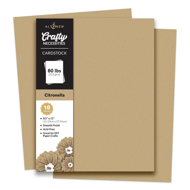 Altenew Crafty Necessities Cardstock Bundle showing colorful sheets of thick cardstock for crafting and scrapbooking projects.