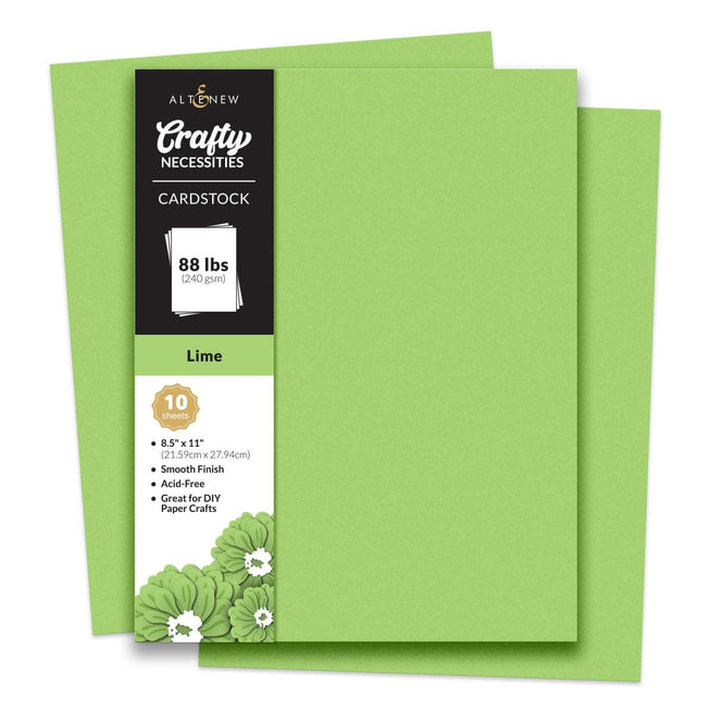 Altenew Crafty Necessities cardstock bundle with assorted colorful cardstock sheets for crafting and scrapbooking projects.