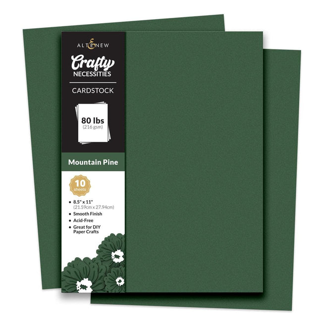 Altenew Crafty Necessities cardstock bundle with colorful, textured sheets for crafting and scrapbooking projects.