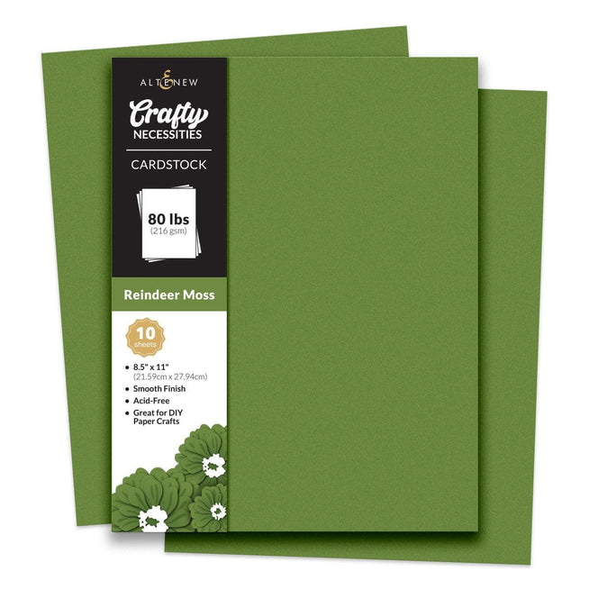 Altenew Crafty Necessities cardstock bundle with assorted vibrant and textured paper sheets for crafting and card making.