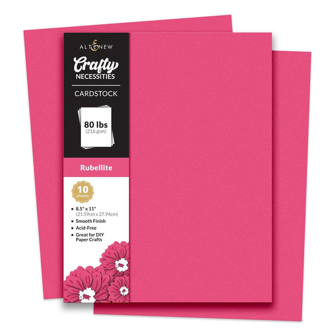 Altenew Crafty Necessities Cardstock Bundle with various colorful paper sheets for crafting and card making projects.