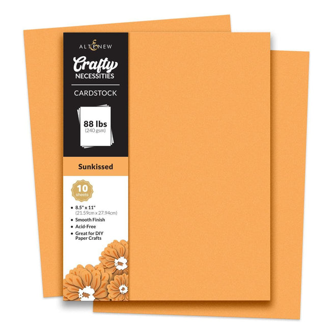Altenew Crafty Necessities Cardstock Bundle featuring colorful, textured paper sheets perfect for crafting and card-making projects.