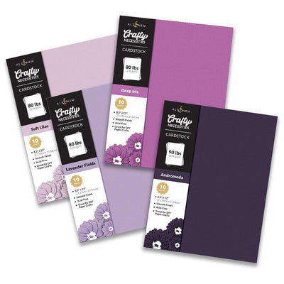 Crafty Necessities Cardstock Bundle (Lilac Blossoms)