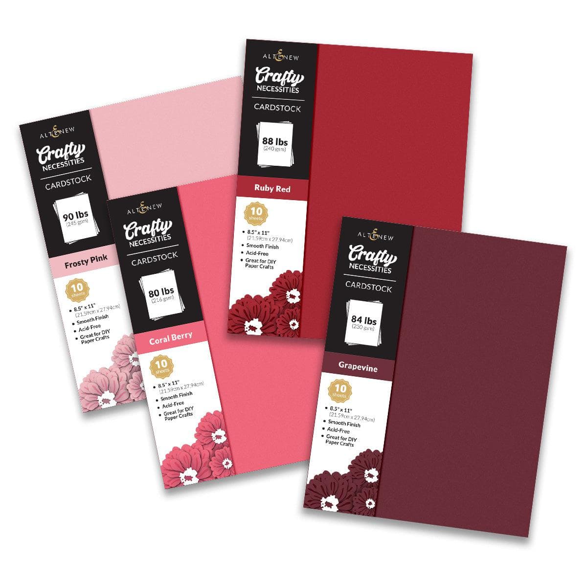 Crafty Necessities Cardstock Bundle (Red Cosmos)