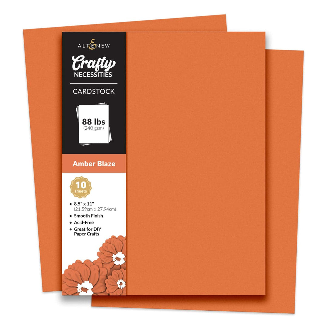 Crafty Necessities: Amber Blaze Cardstock (10 sheets/set)