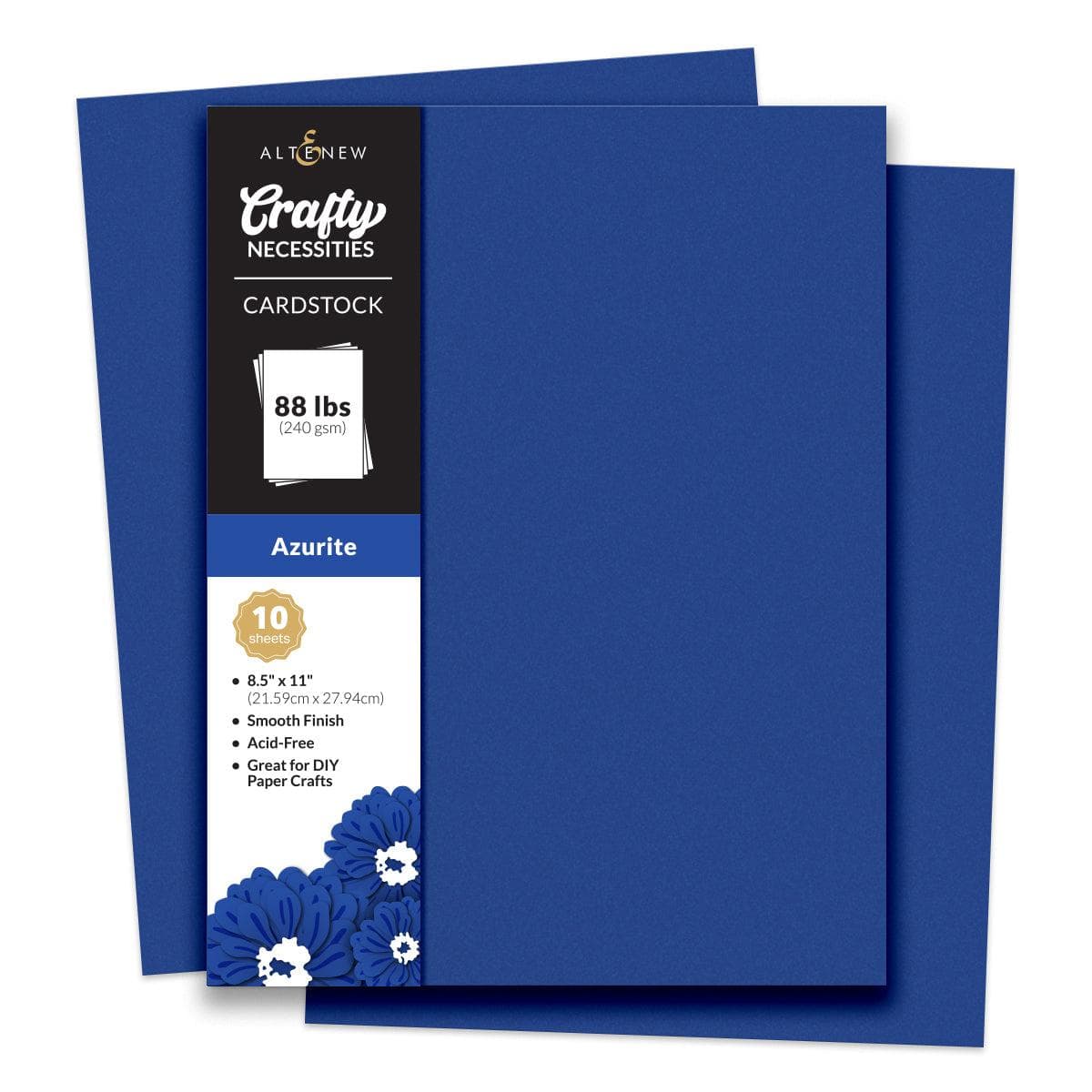 Crafty Necessities: Azurite Cardstock (10 sheets/set) | Altenew