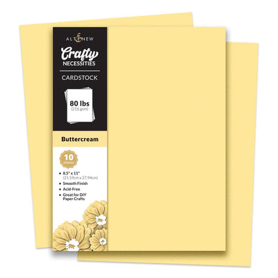 Crafty Necessities: Buttercream Cardstock (10 sheets/set)