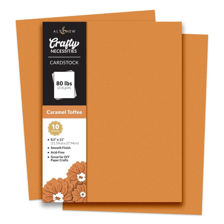 Crafty Necessities: Caramel Toffee Cardstock (10 sheets/set)