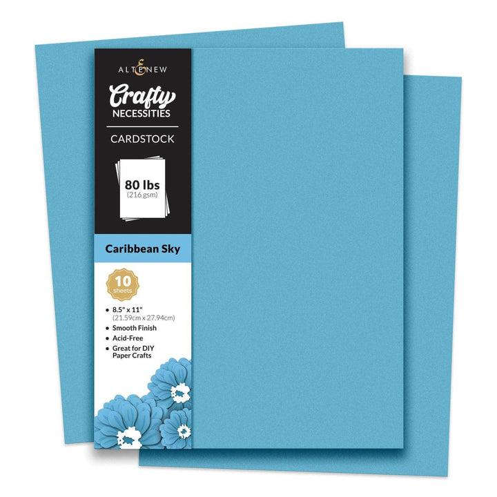 Crafty Necessities: Caribbean Sky Cardstock (10 sheets/set)