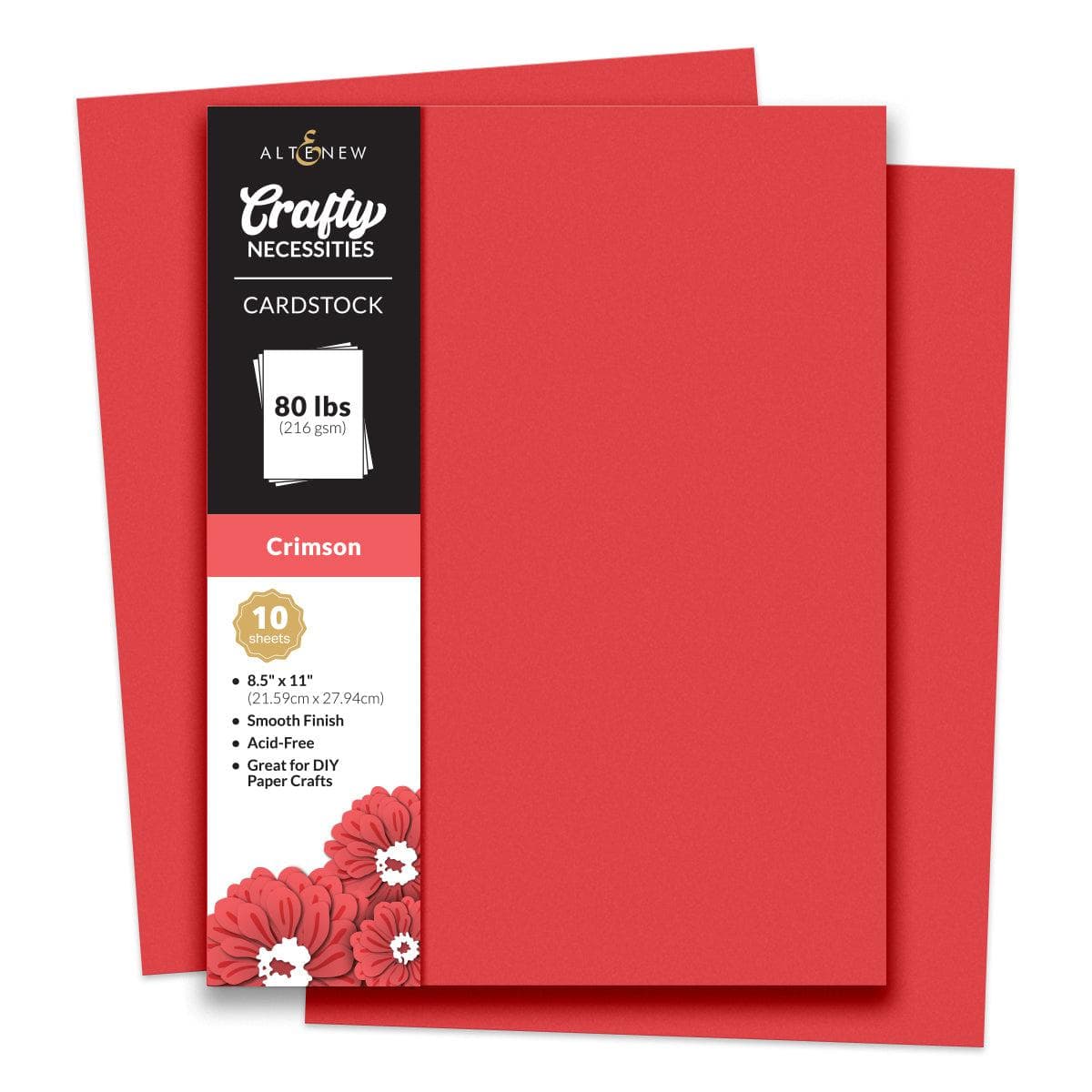 Crafty Necessities: Crimson Cardstock (10 sheets/set)