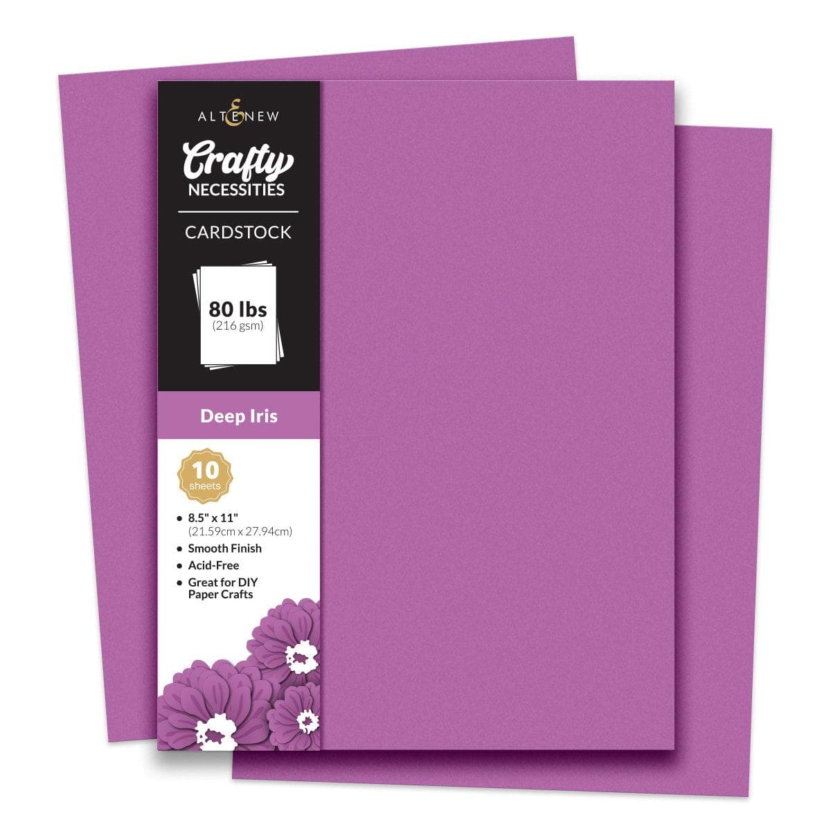 Crafty Necessities: Deep Iris Cardstock (10 sheets/set) | Altenew