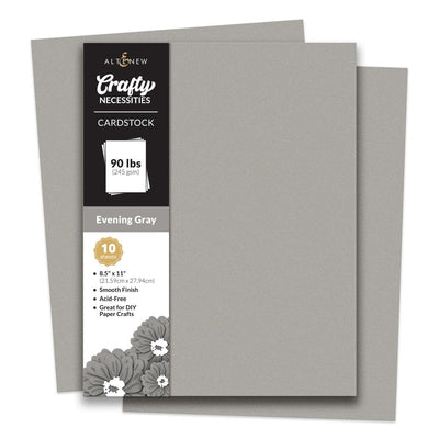 Crafty Necessities: Evening Gray Cardstock (10 sheets/set)