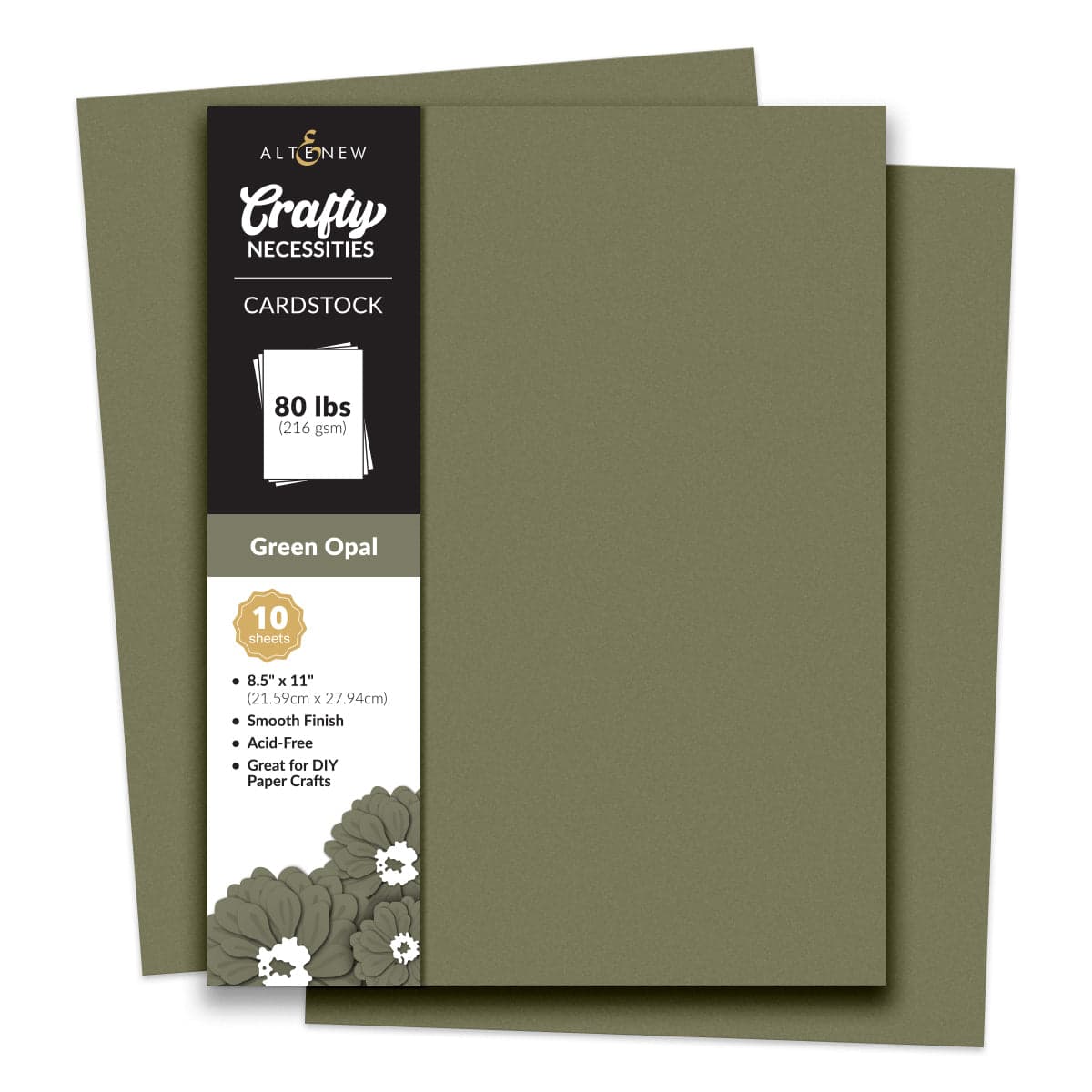 Crafty Necessities: Green Opal Cardstock (10 sheets/set)