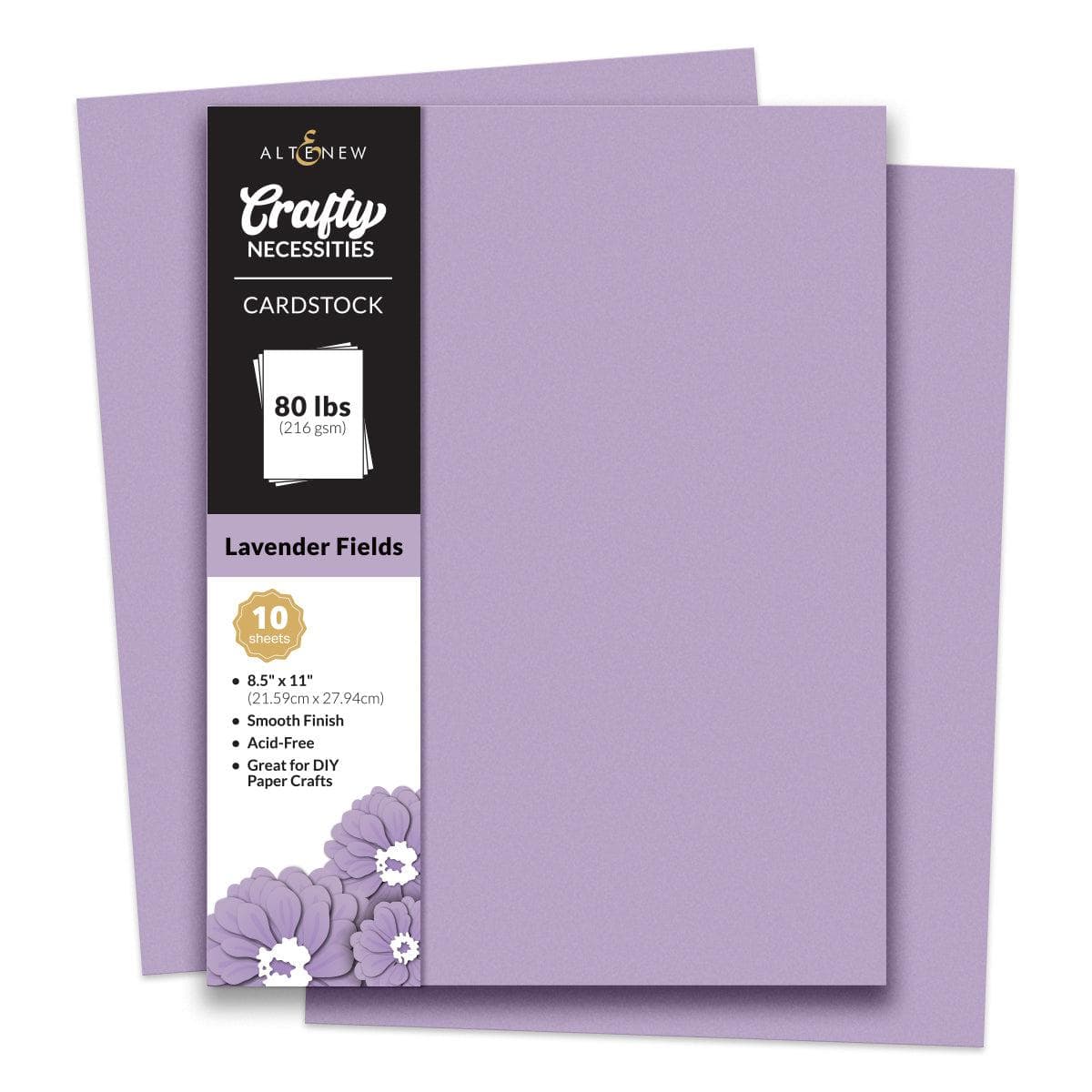 Crafty Necessities: Lavender Fields Cardstock (10 sheets/set)