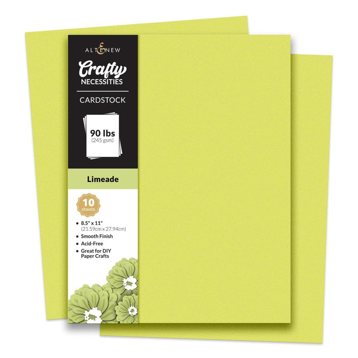 Crafty Necessities: Limeade Cardstock (10 sheets/set)