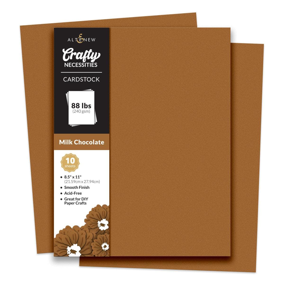 Crafty Necessities: Milk Chocolate Cardstock (10 sheets/set)