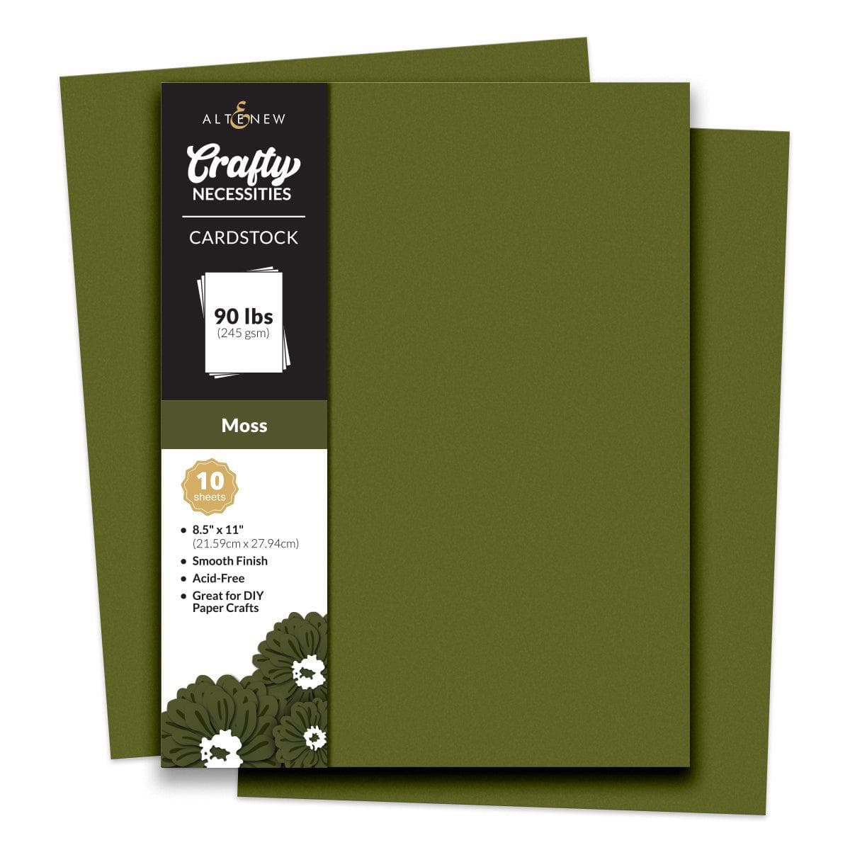Crafty Necessities: Moss Cardstock (10 sheets/set) | Altenew