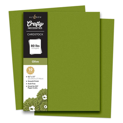 Crafty Necessities: Olive Cardstock (10 sheets/set)