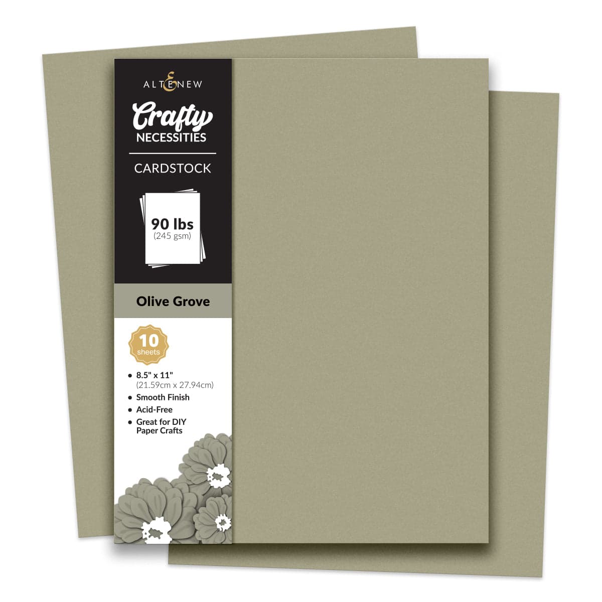 Crafty Necessities: Olive Grove Cardstock (10 sheets/set)