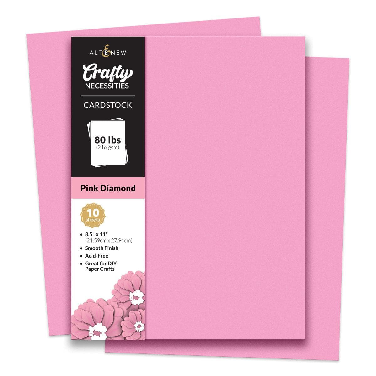 Crafty Necessities: Pink Diamond Cardstock (10 sheets/set) | Altenew