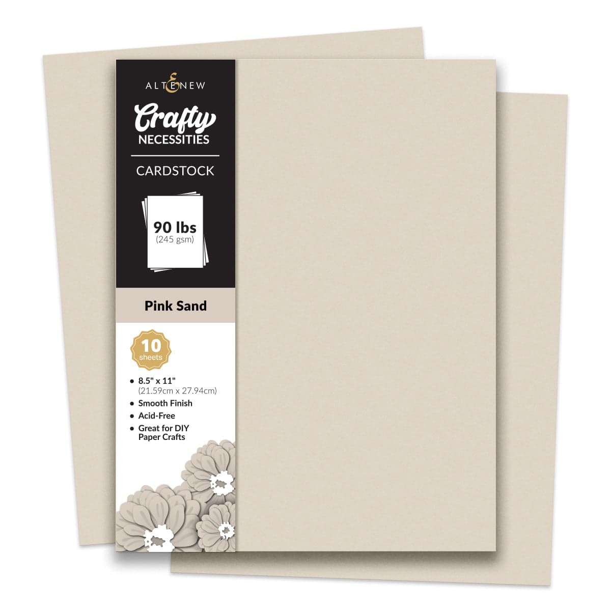 Crafty Necessities: Pink Sand Cardstock (10 sheets/set) | Altenew