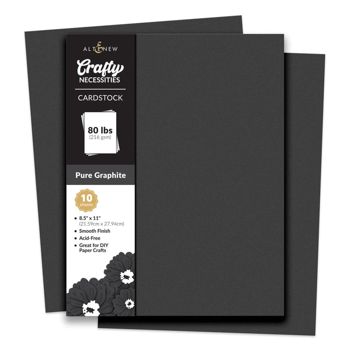 Crafty Necessities: Pure Graphite Cardstock (10 sheets/set)