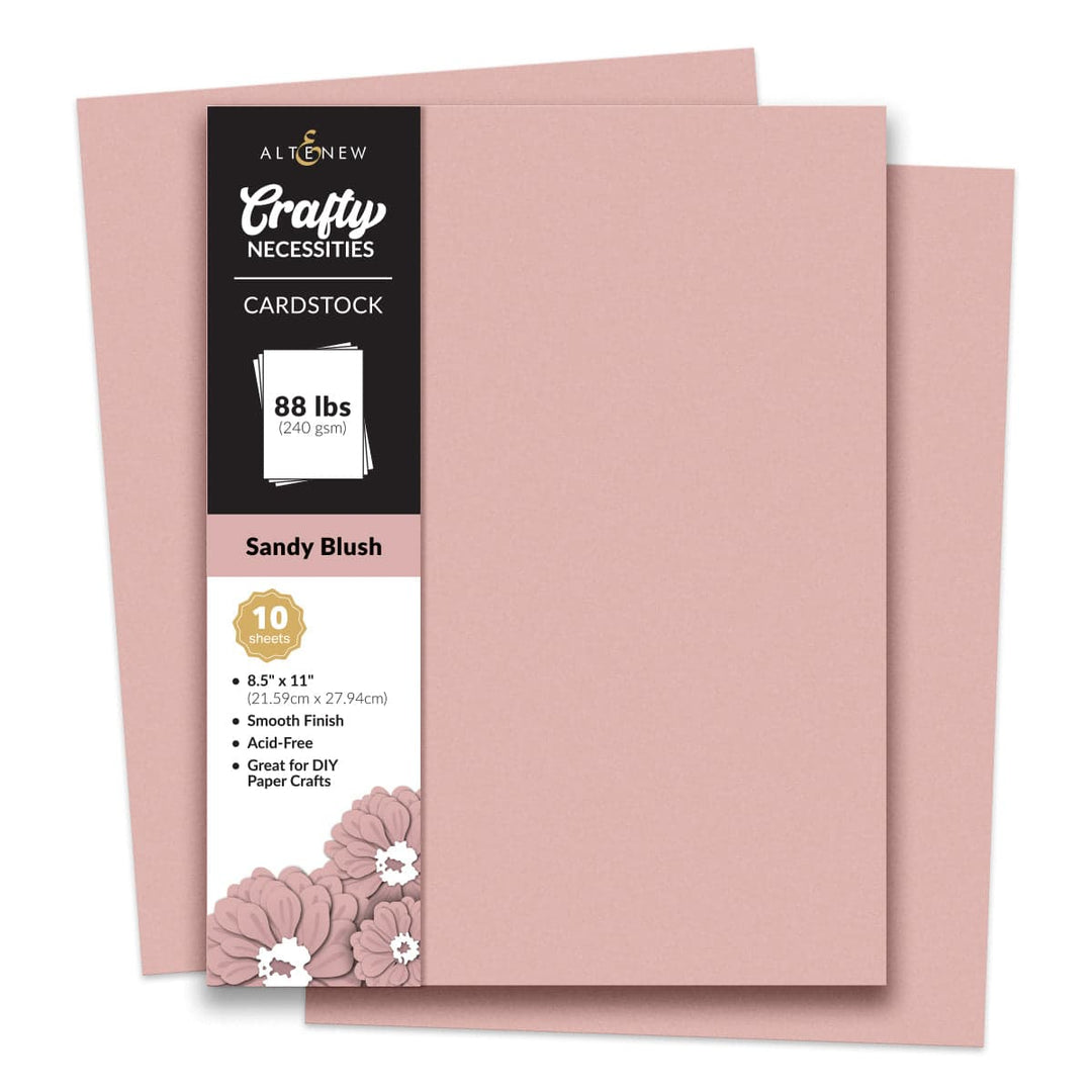 Crafty Necessities: Sandy Blush Cardstock (10 sheets/set)