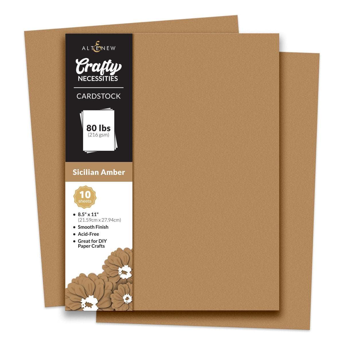 Crafty Necessities: Sicilian Amber Cardstock (10 sheets/set)