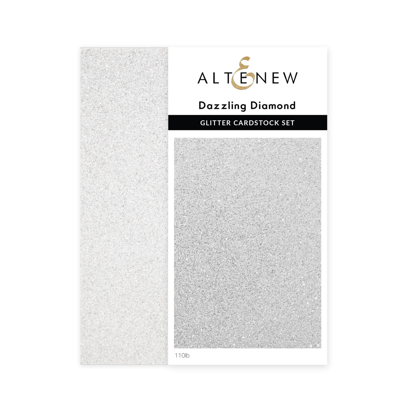 SILVER SPECKLED WHITE Glitter Luxe Cardstock - Encore Paper