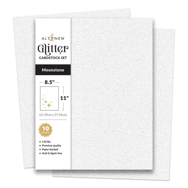 Altenew Glitter Cardstock Set - Moonstone (8.5x11, 10 sheets)