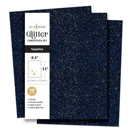 Glitter Cardstock Set - Sapphire (8.5x11, 10 sheets)