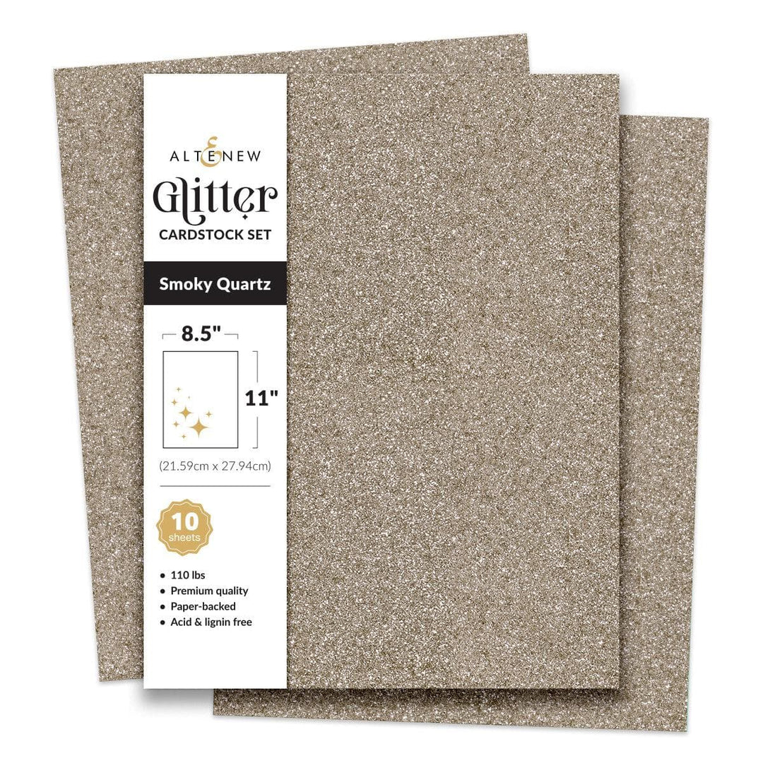 Glitter Cardstock Set - Smoky Quartz (8.5x11, 10 sheets)