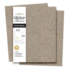 Glitter Cardstock Set - Smoky Quartz (8.5x11, 10 sheets)