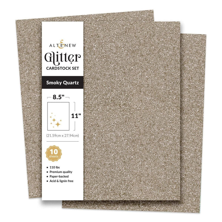Glitter Cardstock Set - Smoky Quartz (8.5x11, 10 sheets)