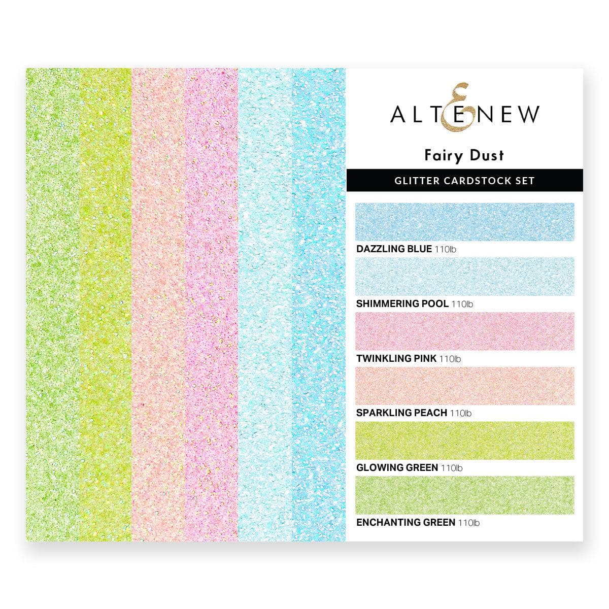 Cardstock Set Altenew Glitter Gradient Cardstock Set - Fairy Dust (6 Colors, 24 sheets)