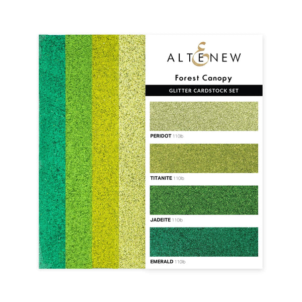 Part A-Glitz Art Craft Co.,LTD Cardstock Glitter Gradient Cardstock Set - Forest Canopy