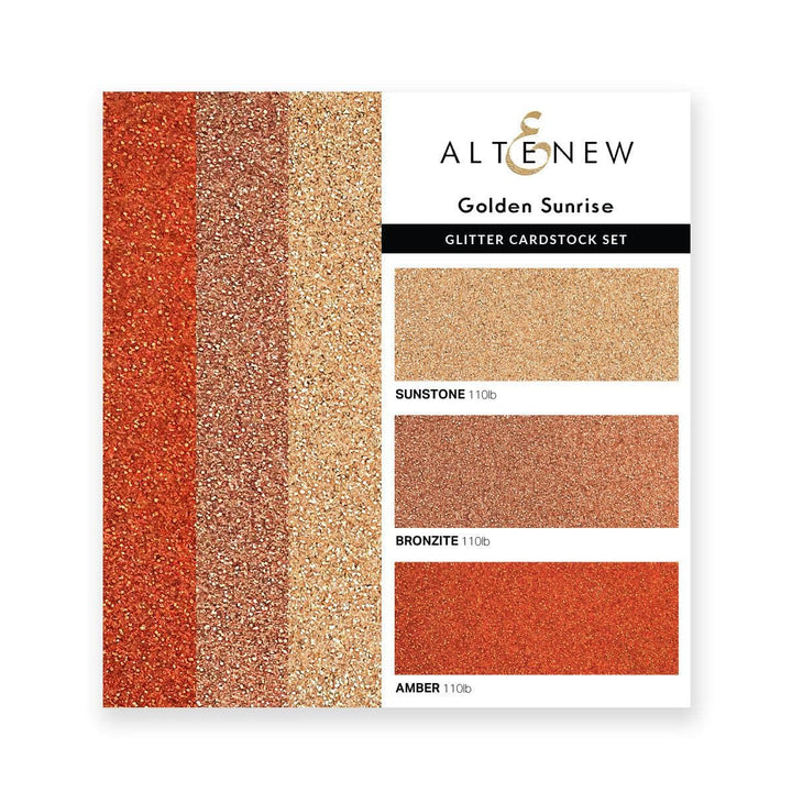 Part A-Glitz Art Craft Co.,LTD Cardstock Glitter Gradient Cardstock Set - Golden Sunrise