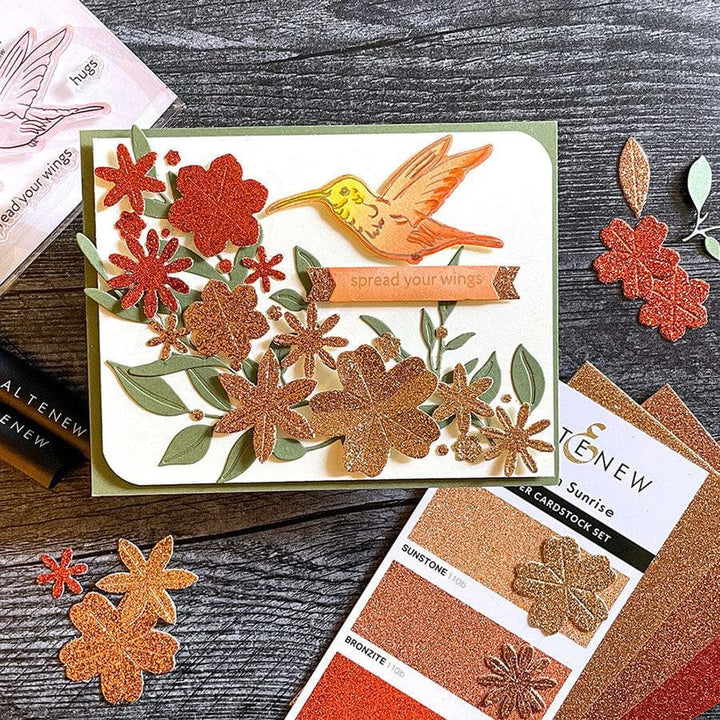 Part A-Glitz Art Craft Co.,LTD Cardstock Glitter Gradient Cardstock Set - Golden Sunrise