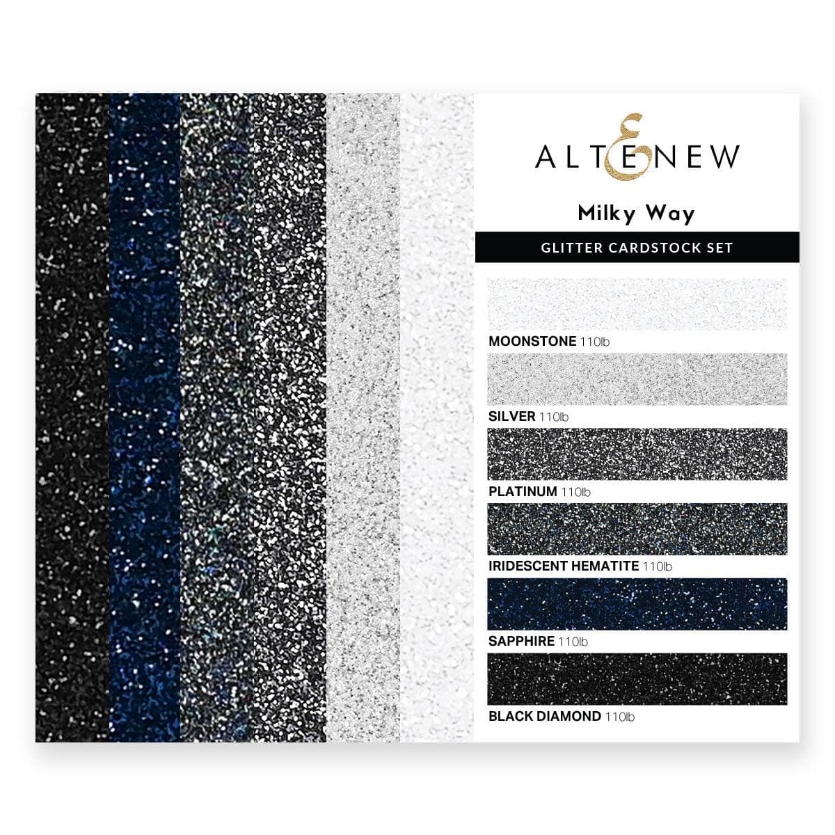 Altenew - Glitter Gradient Cardstock Set - Milky Way