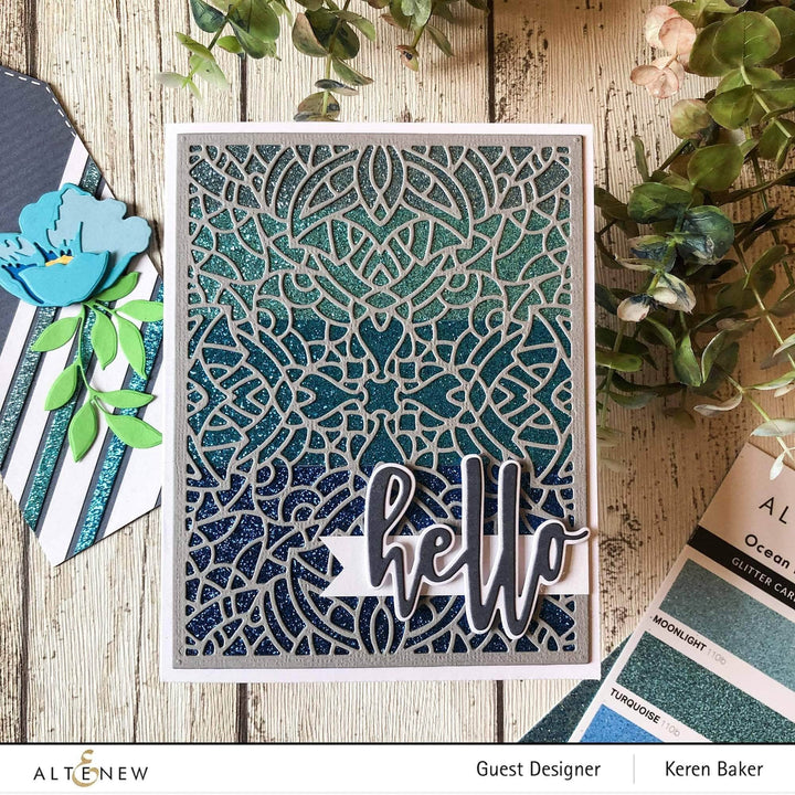 Part A-Glitz Art Craft Co.,LTD Cardstock Glitter Gradient Cardstock Set - Ocean Reflection